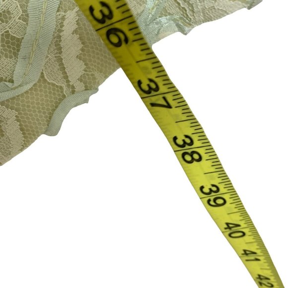 Vintage 60s Mint Green Lace Sleeveless Shift Above Knee Dress Medium - Picture 6 of 6